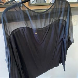 Thalia sodi women black lace up top-Medium